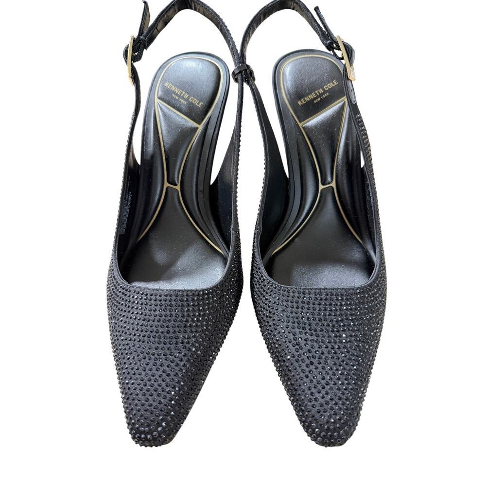NEW Kenneth Cole New York Women's Quinnly Sling Crystal Black Size 7.5M